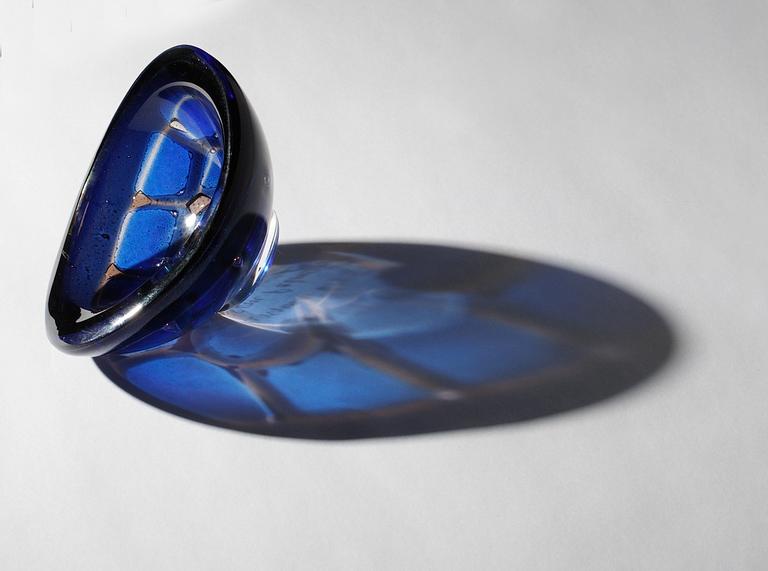 A Sven Palmqvist ravenna glass bowl, Orrefors 1974.