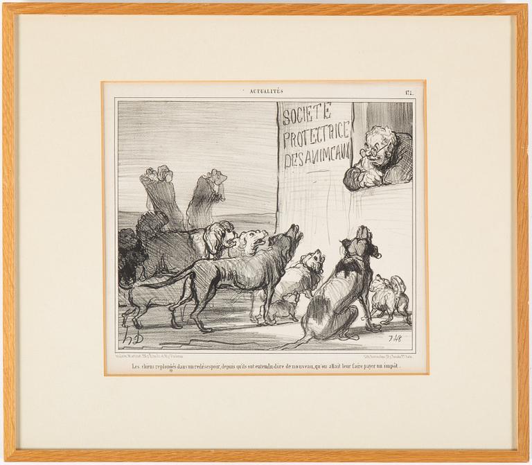 A set of four lithograph by HONORÉ DAUMIER.