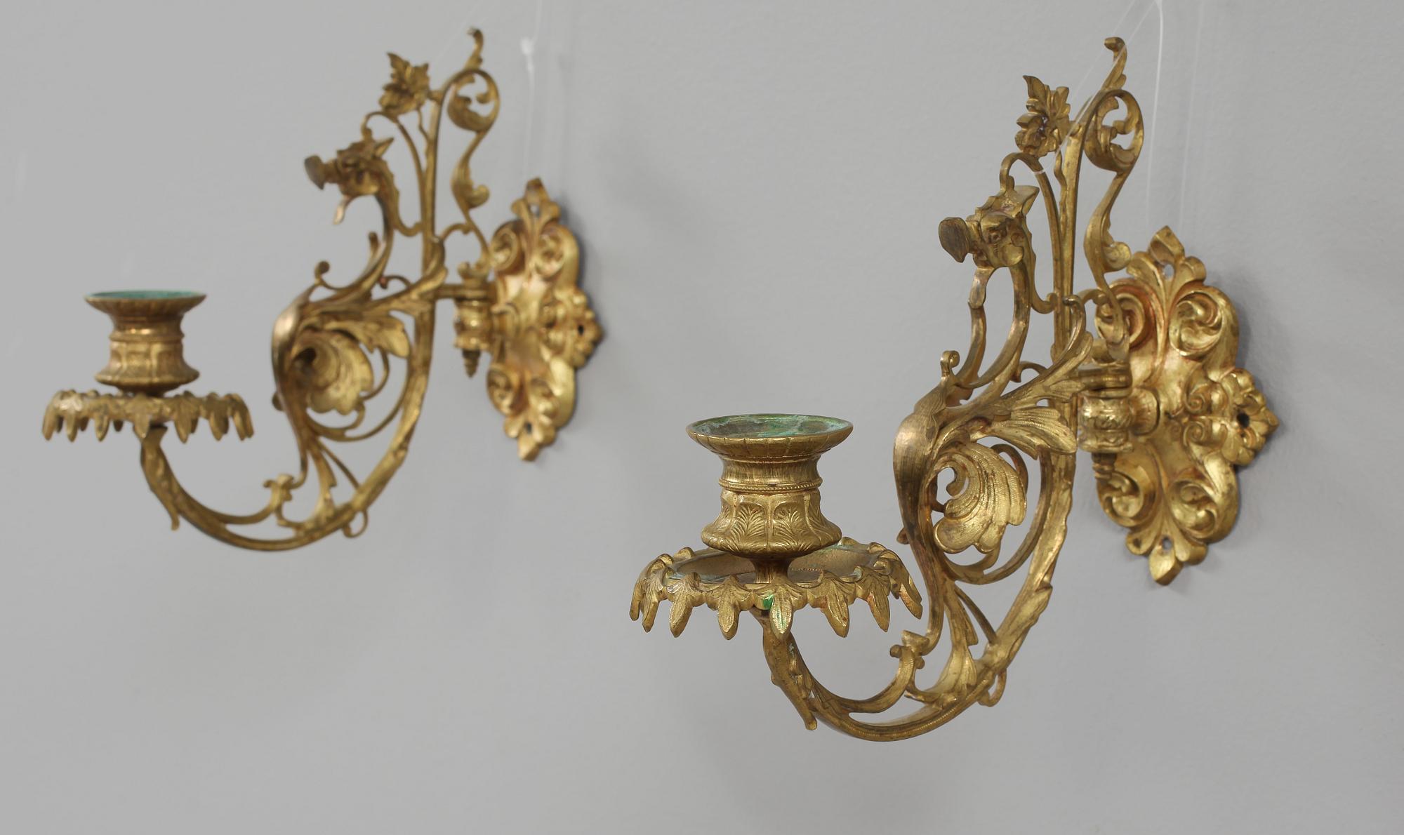 APPLIQUER, ett par, 1800-talets senare del.