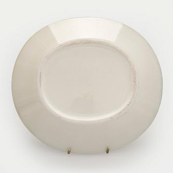 Birger Kaipiainen, dekorationstallrik, stengods signerad Kaipiainen, Arabia.