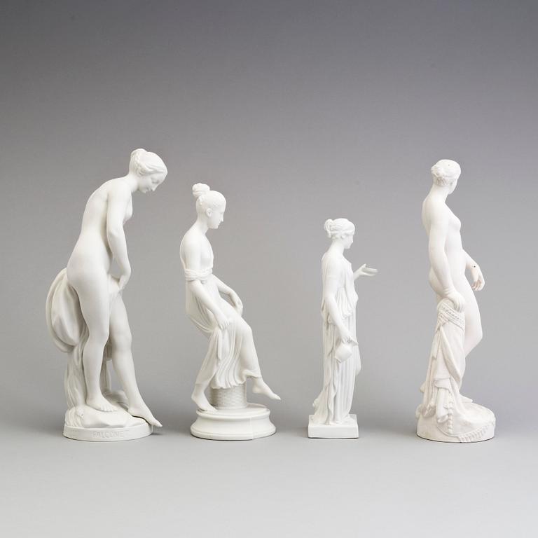 FOUR PARIAN FIGURES, Gustafsberg and Eneret, ca 1900.