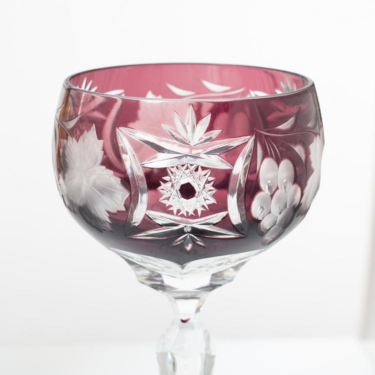 Wine glasses, 20th century (13 pcs).