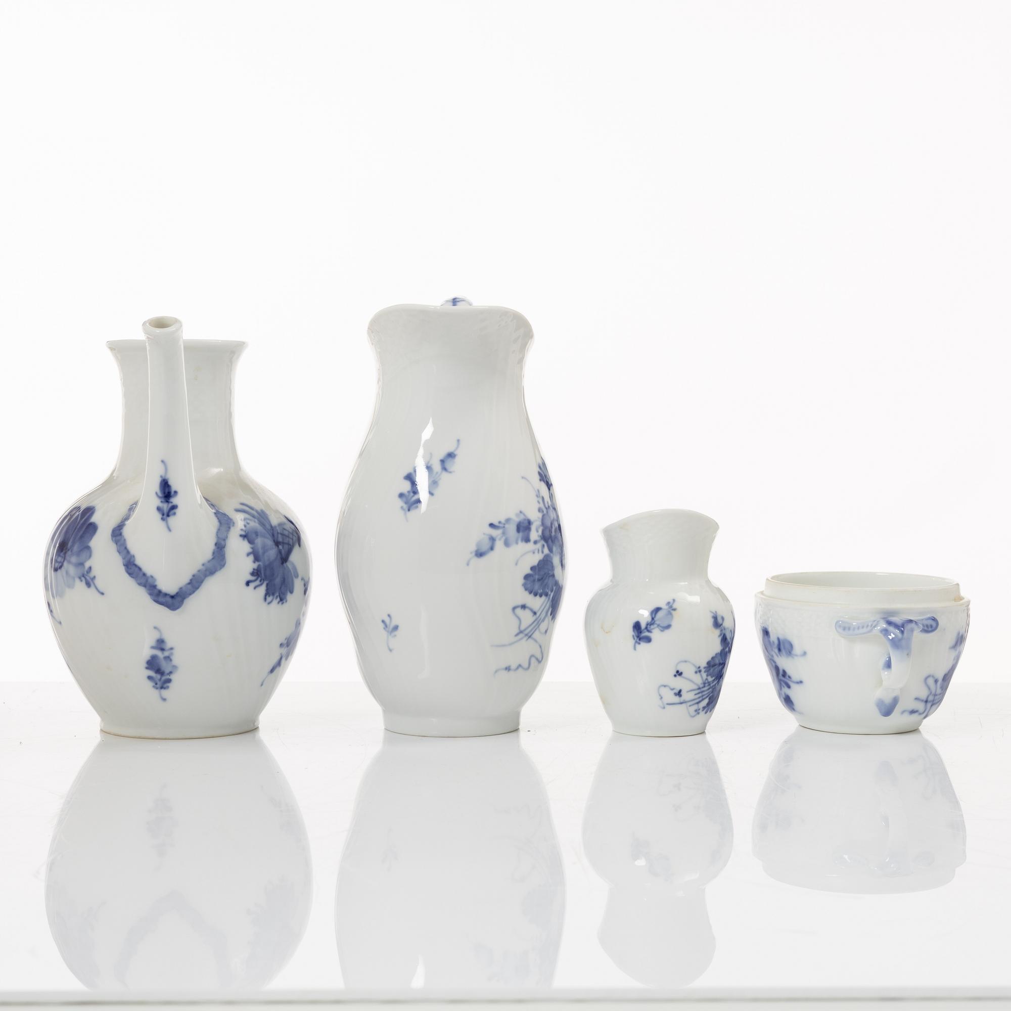 A 53-piece 'Blå Blomst' porcelain coffee service, Royal Copenhagen, Denmark.