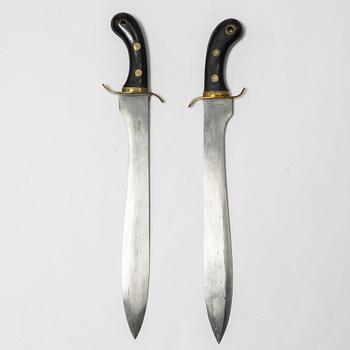 Faskinknivar 2 st, svenska m/1848 med baljor.