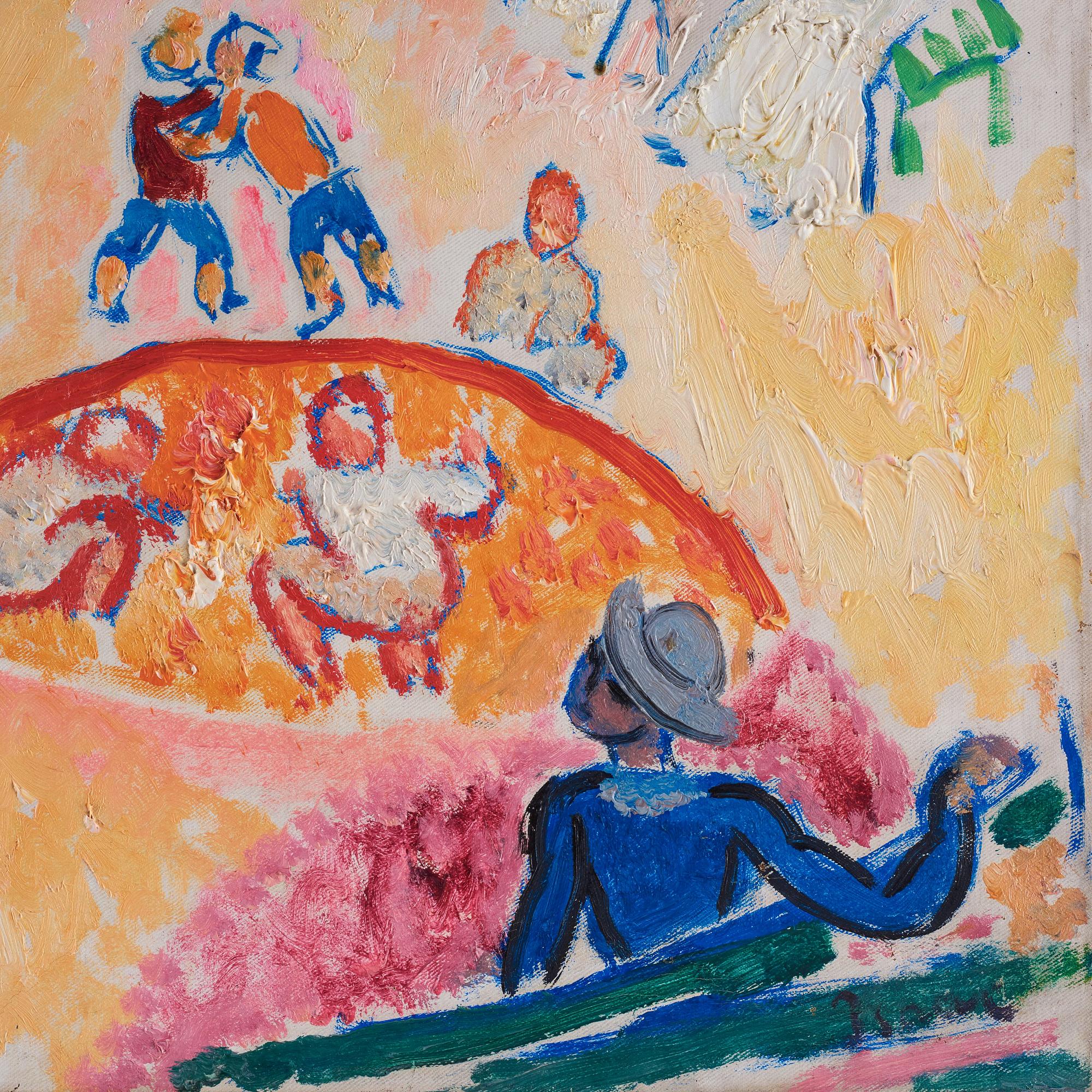 Isaac Grünewald, "Kungsträdgården, i solgasset".