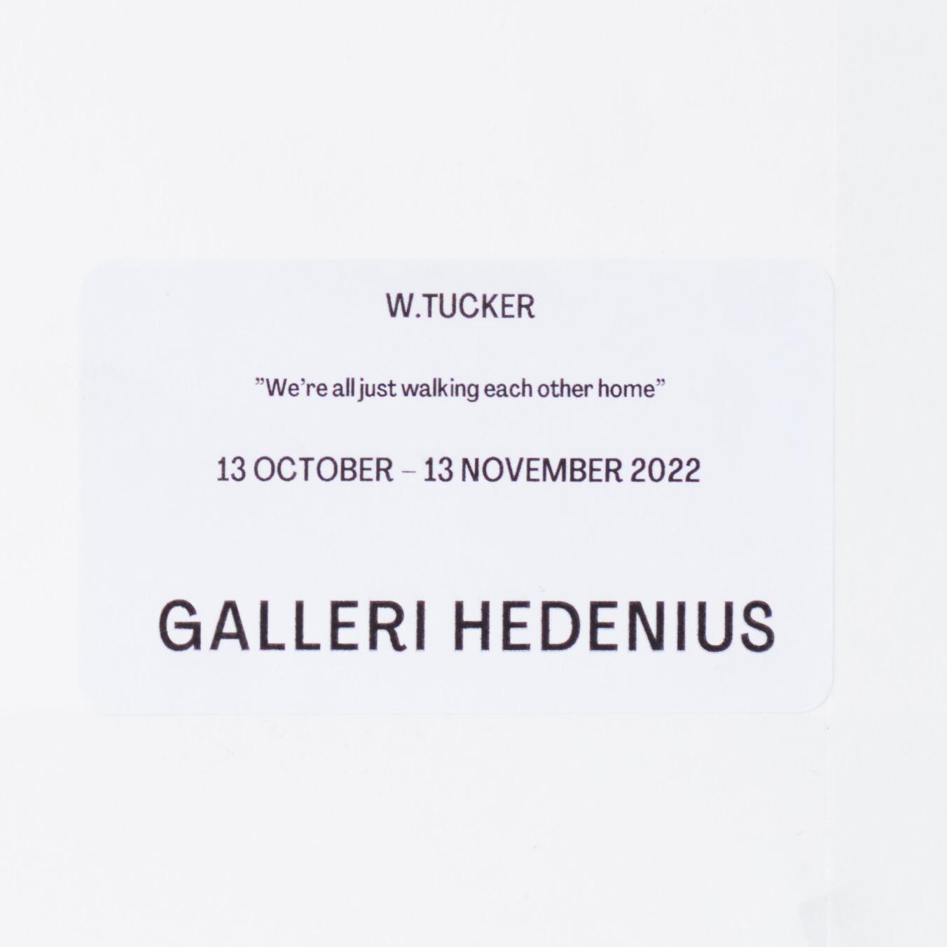W Tucker, "A bird, a car, orange + red".
