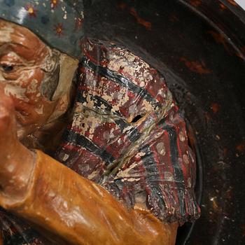 VÄGGPLAKETTER, ett par, 1800-tal.