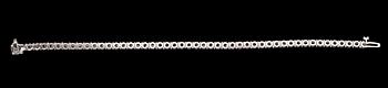 ARMBAND, 14 k vitguld, sk Rivière, briljantslipade diamanter tot 2.50 ct.