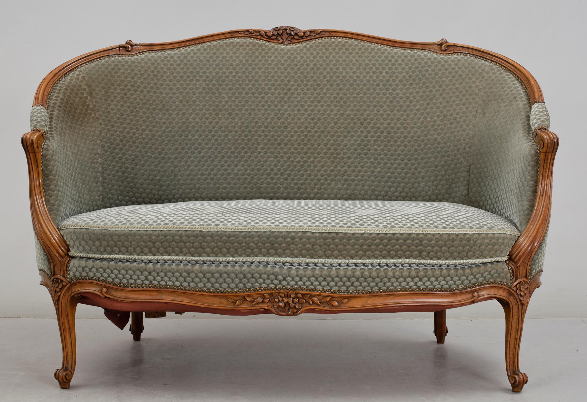 SOFFA. Louis XV-stil, 1900-tal.
