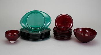 PARTI GLAS, 17 delar. Bl a Reijmyre.