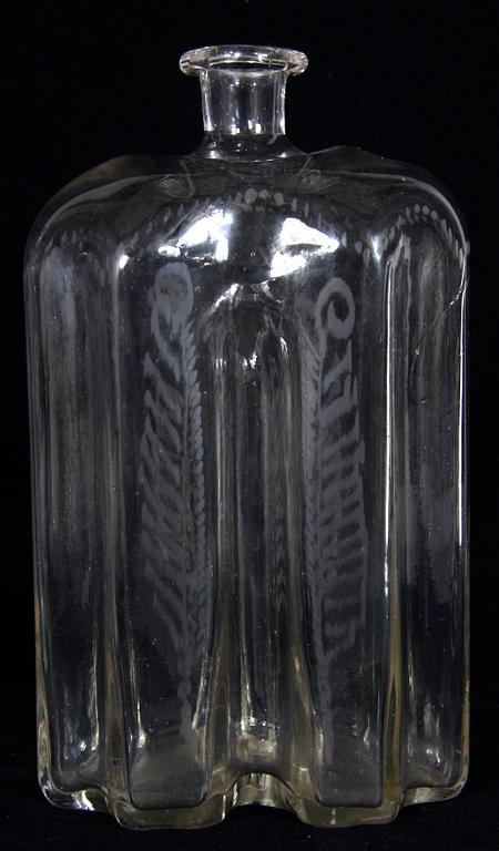 GREPPAFLASKOR, 2 st, glas, 1800-tal.