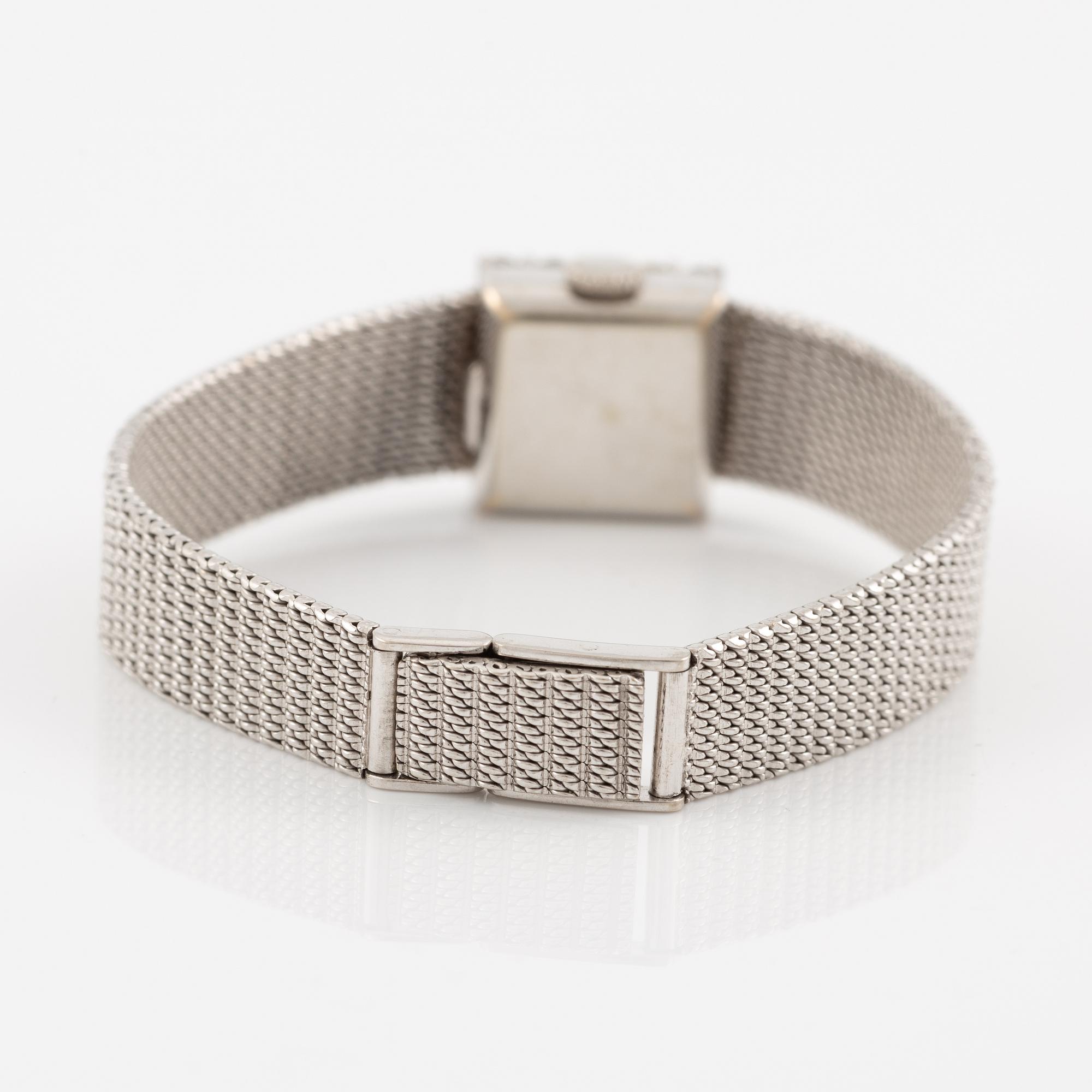 Wristwatch 18K white gold and platinum with brilliant-cut diamonds.