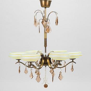 Paavo Tynell, a mid- 20th century '1476/6' chandelier for Taito.