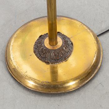 FLOOR LAMP, brass and glass, Armaturbolaget Malmö, 1930/-40's.