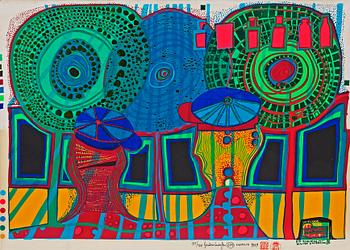 164. Friedensreich Hundertwasser, "A rainy day with Walter Kampmann".