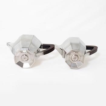Kaffeservis, 5 delar, nysilver, Christofle Orfèvrerie Gallia, Paris, Frankrike, 1930-tal.