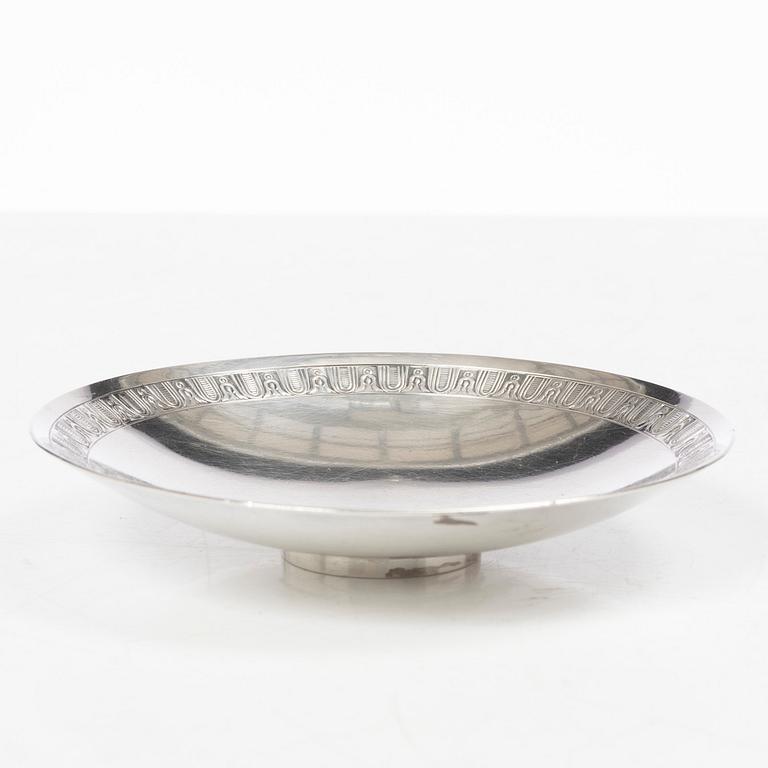 Atelier Borgila, skål/fat, sterling silver, Stockholm 1945.