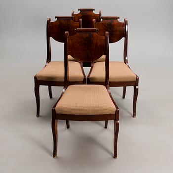 A SET OF 4 CHAIRS, late empire, Russia, 1820/30s.