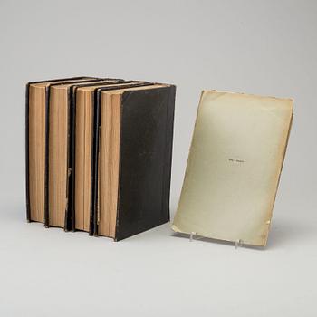 BOOKS, four volumes, 'Svenska Adelns Ättar-taflor', Gabriel Anrep, Norstedt, Stockholm, 1858-64.