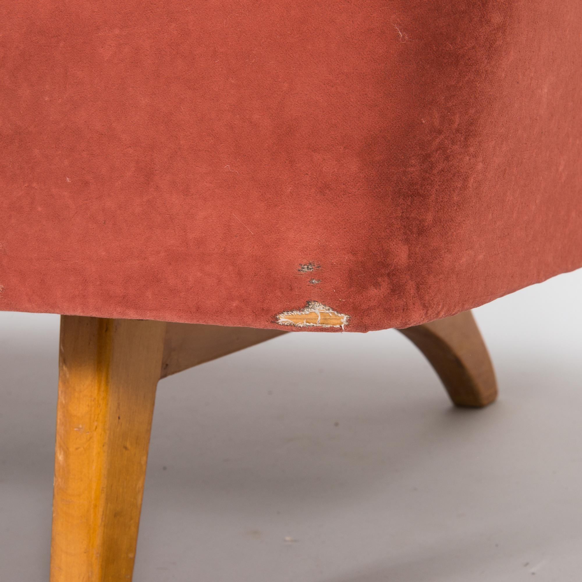 Oiva Parviainen, A 1950s sofa, 'Susanna' for Lahden Lepokalusto, Finland.
