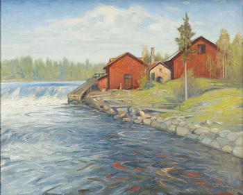 Erik (Ecke) Hedberg, At the rapids.