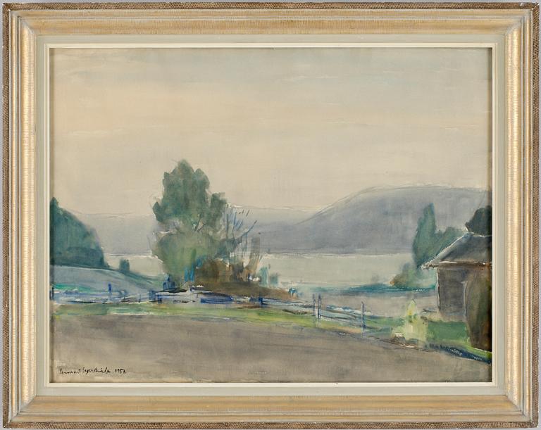 LENNART SEGERSTRÅLE. Akvarell. Signerad och daterad 1951.