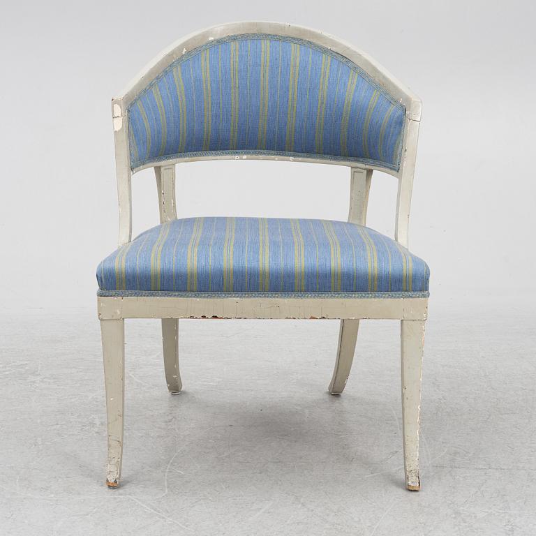 A Gustavian open armchair , circa 1800.