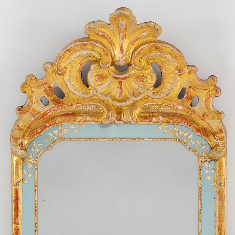 A rococo mirror by Niclas Meunier (1754-1797).