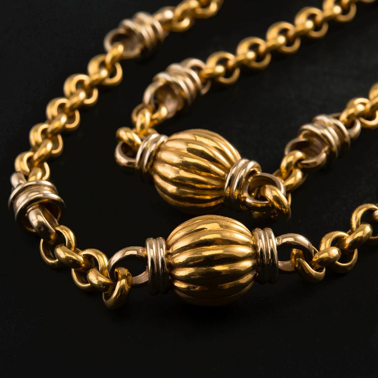 A NECKLACE, 18K gold, Switzerland 1970 s. Length 85 cm, weight 83 g.