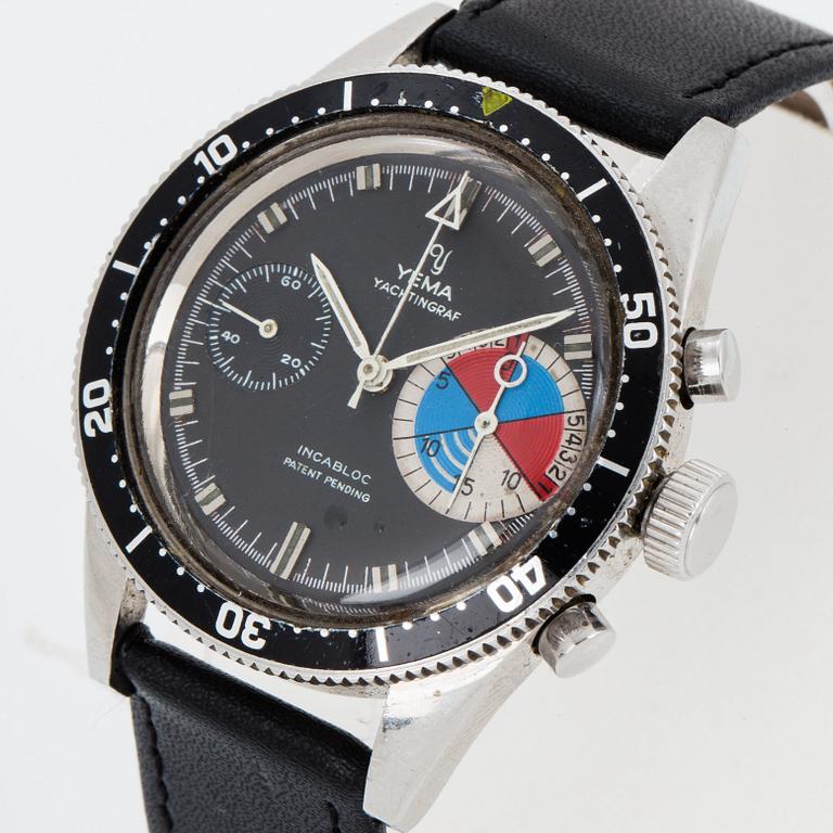 YEMA, Yachtingraf, chronograph, "Patent Pending Dial".