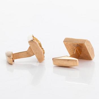 A pair of 14K gold cufflinks, J.Launiainen, Helsinki 1967.