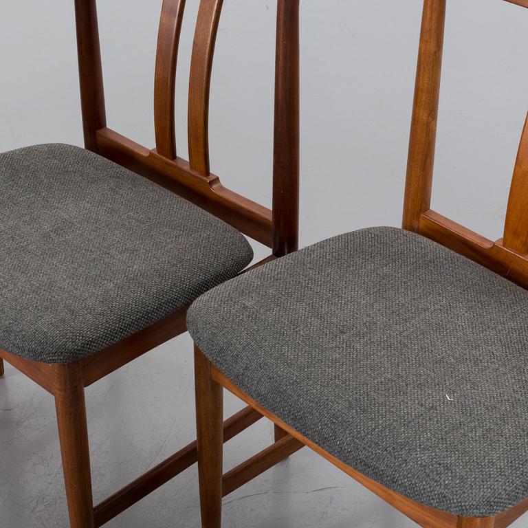 FOUR TEAK CHAIRS, second half of the 20th century.