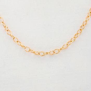 Necklace "Pin Lock Chain" 18K gold, Sandberg.