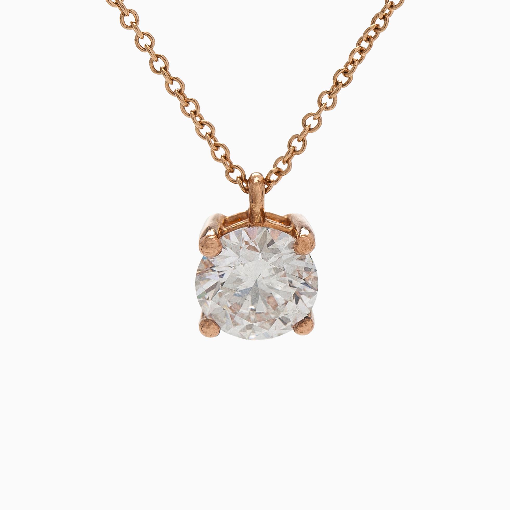 Pendant, brilliant-cut diamond 1.00 ct, 18K gold.