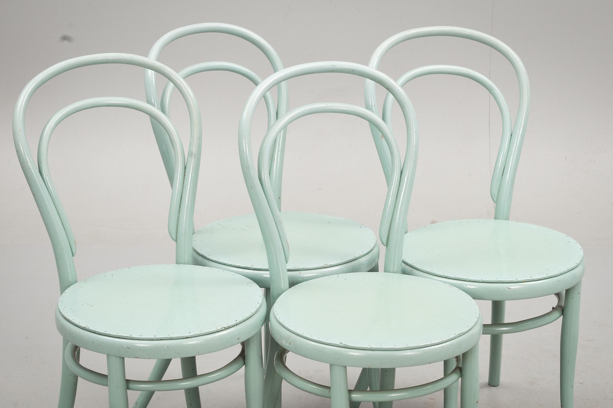 STOLAR, 4 st, böjträ, Thonet, tidigt 1900-tal.