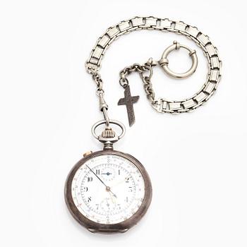 Fickur, kronograf, "kilomètres à l'heure", 52 mm.