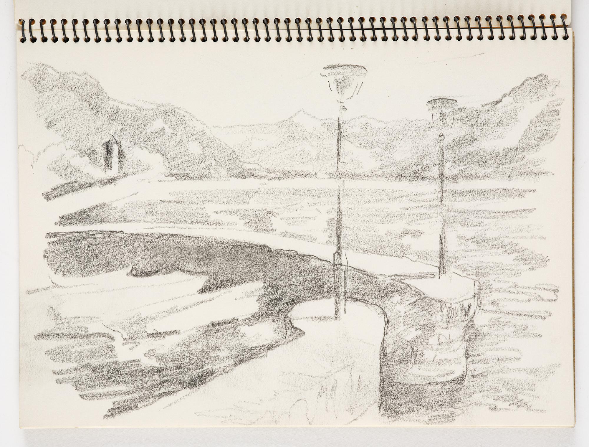 Lotte Laserstein, 4 skissböcker med blyertsteckningar.