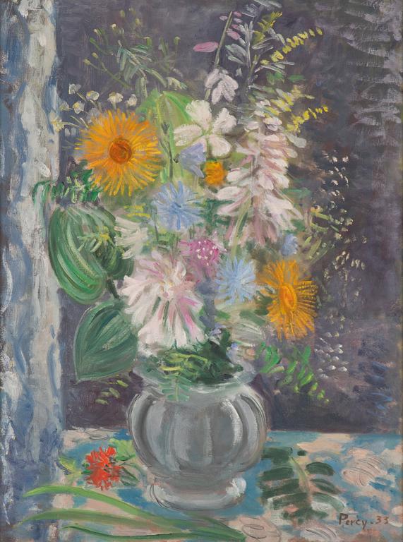 Arthur Percy, Flowers in a White Vase.