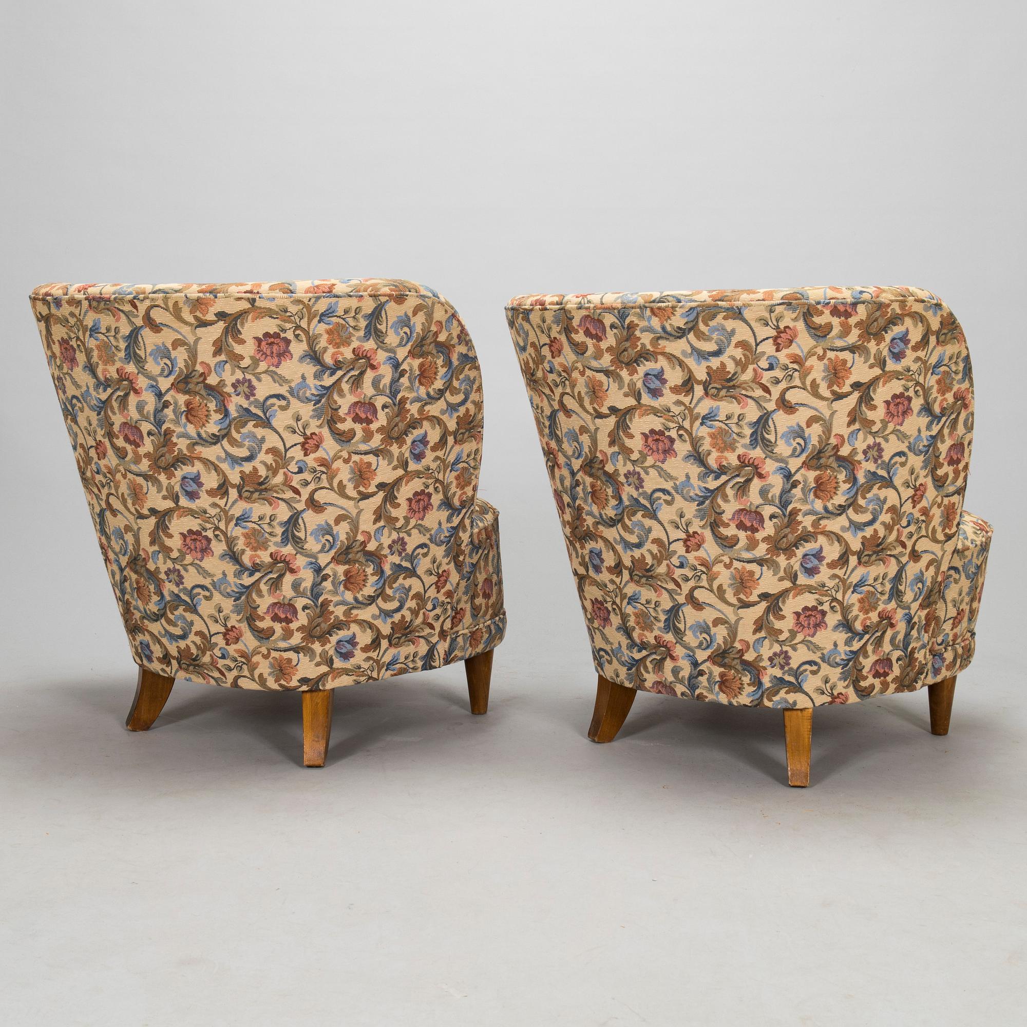 Fåtöljer, ett par, 1900-talets mitt.