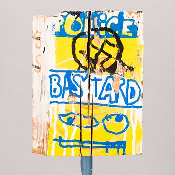 JANI HÄNNINEN, sculpture, wood, mixed media, signed.