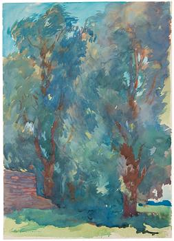 621. Lotte Laserstein, Sunlit trees.