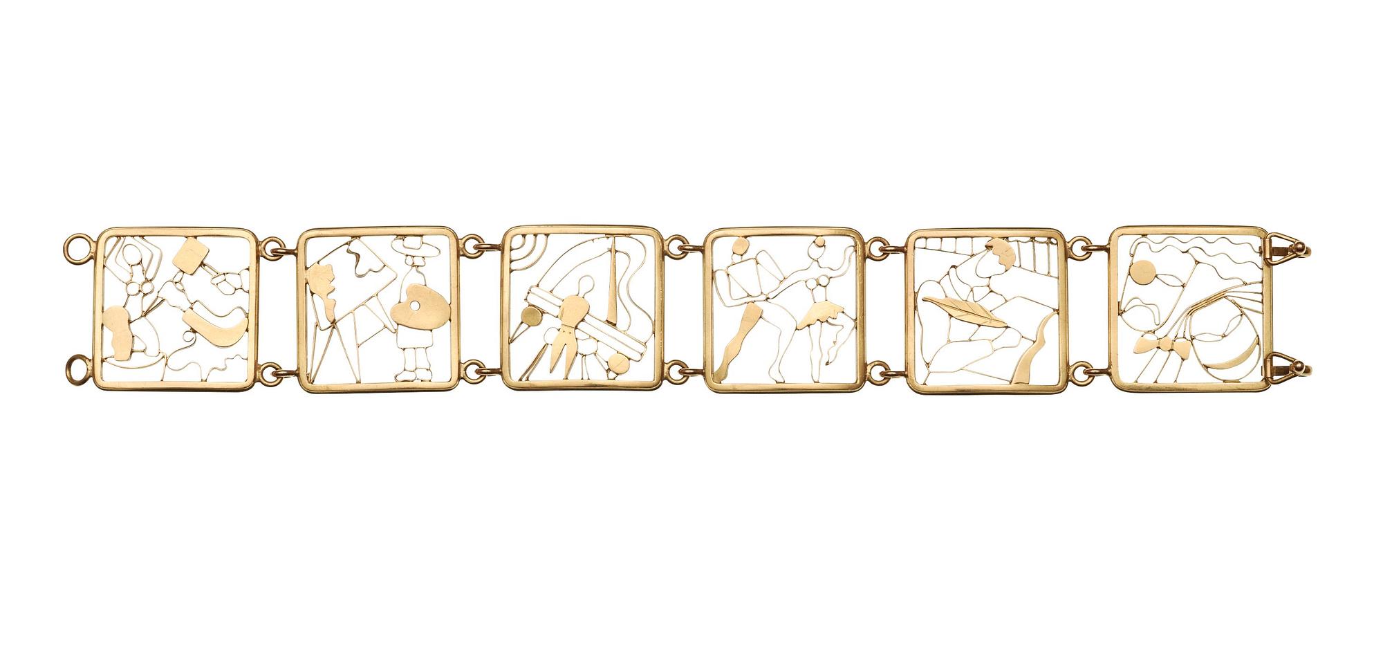 SIGURD PERSSON, armband, Stockholm 1948, 18k, smed Britta Wessberg.