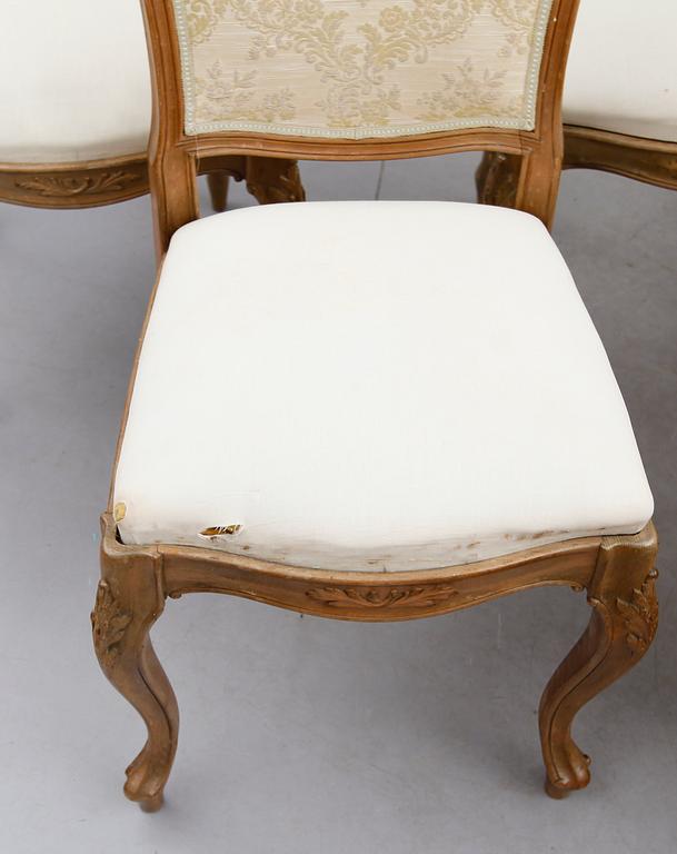 MATGRUPP, 9 delar, rokokostil, 1900-talets mitt.