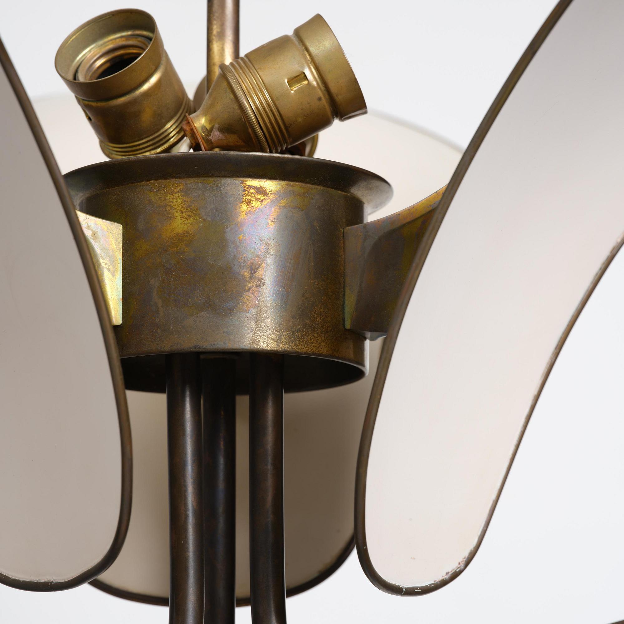 Carl-Axel Acking, a ceiling lamp model "980", Bröderna Malmströms Metallvarufabrik, Malmö, 1940s.