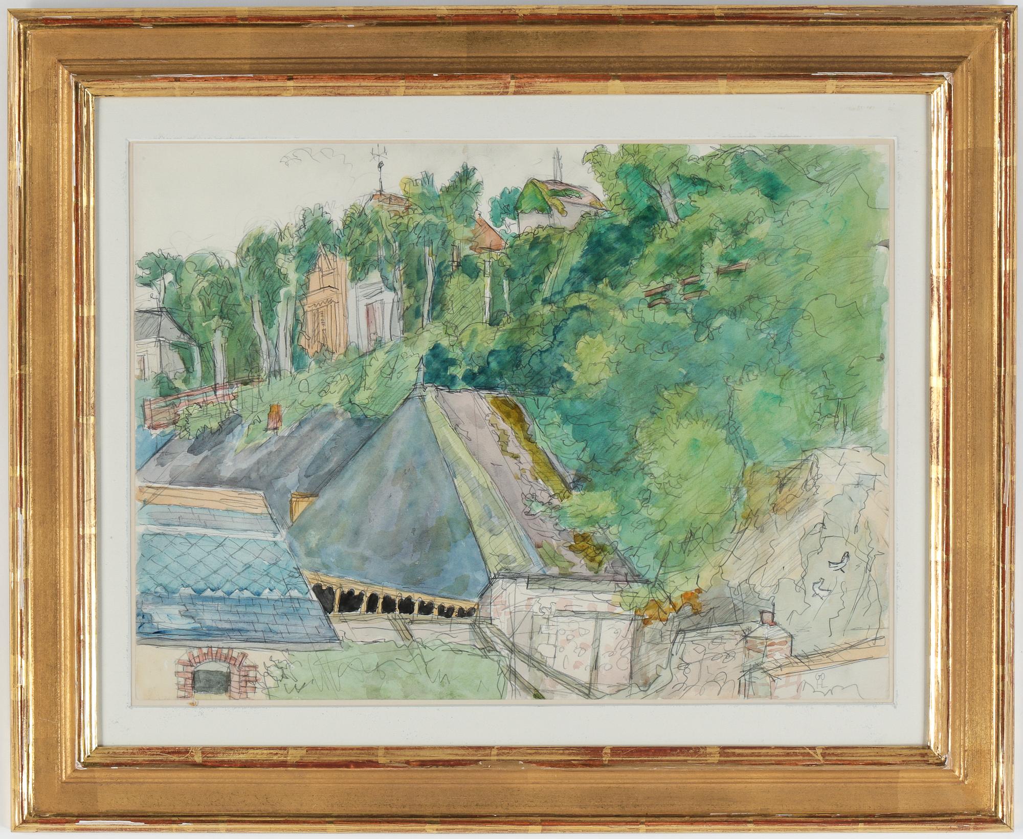 HILDING LINNQVIST, blandteknik. Monogramsignerad HL.