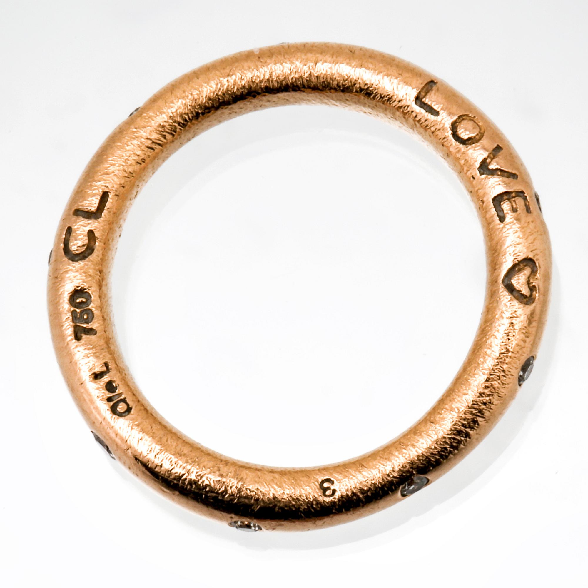 Ole Lynggaard ring 18K gold,  9 brilliant-cut diamonds 0,18 ct in total TW VS.