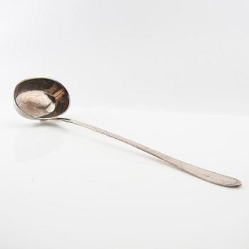 Jan-Eve Stengård, fire bowl with ladle sterling silver Visby 1979.