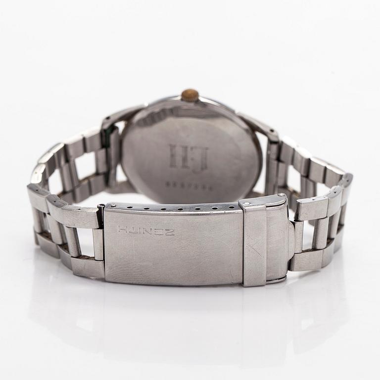 Zenith, Pilot, rannekello, 34 mm, teräs, manuaalinen, pleksilasi, 1950-luku.