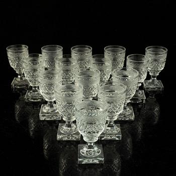 22 'Kent' glasses, Kosta.
