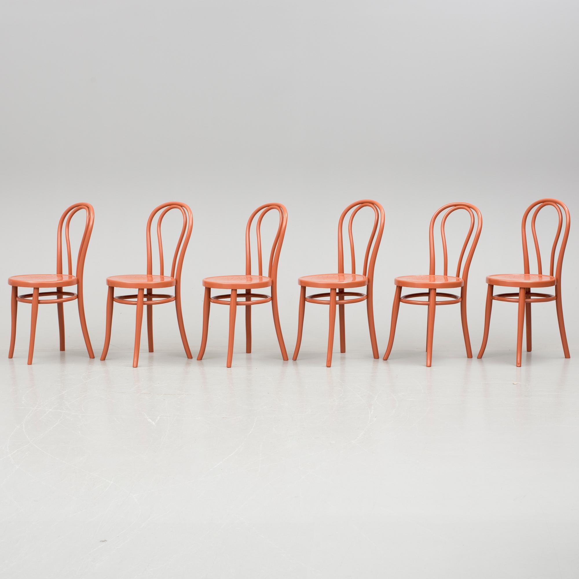 STOLAR, 6 st, Thonet, Wien, omkring 1900.